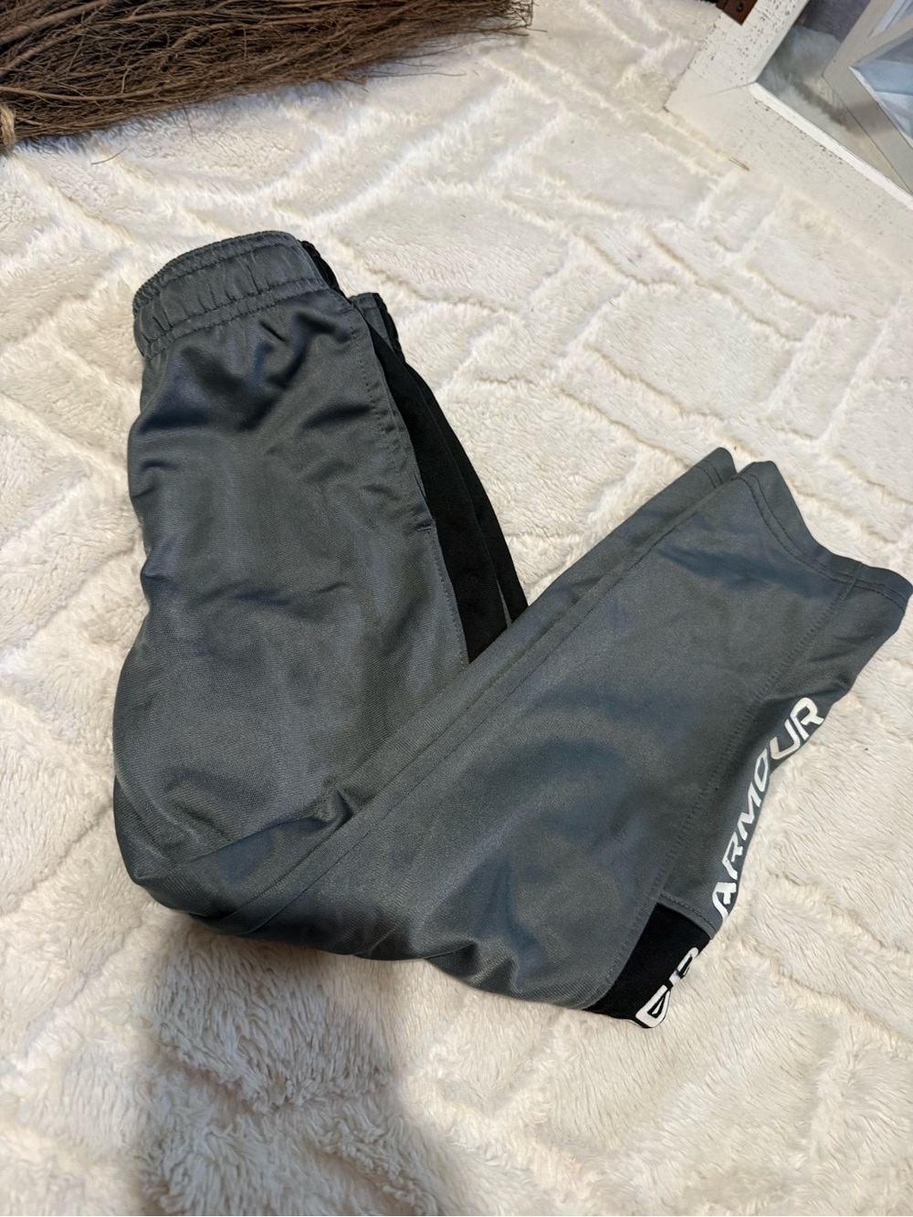 Under Armour Gray Kids' Sweatpants with Logo